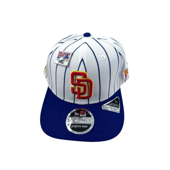 San Diego Padres Big League Chew Pinstripe New Era 9seventy Stretch Snap Cap - Picture 7 of 13